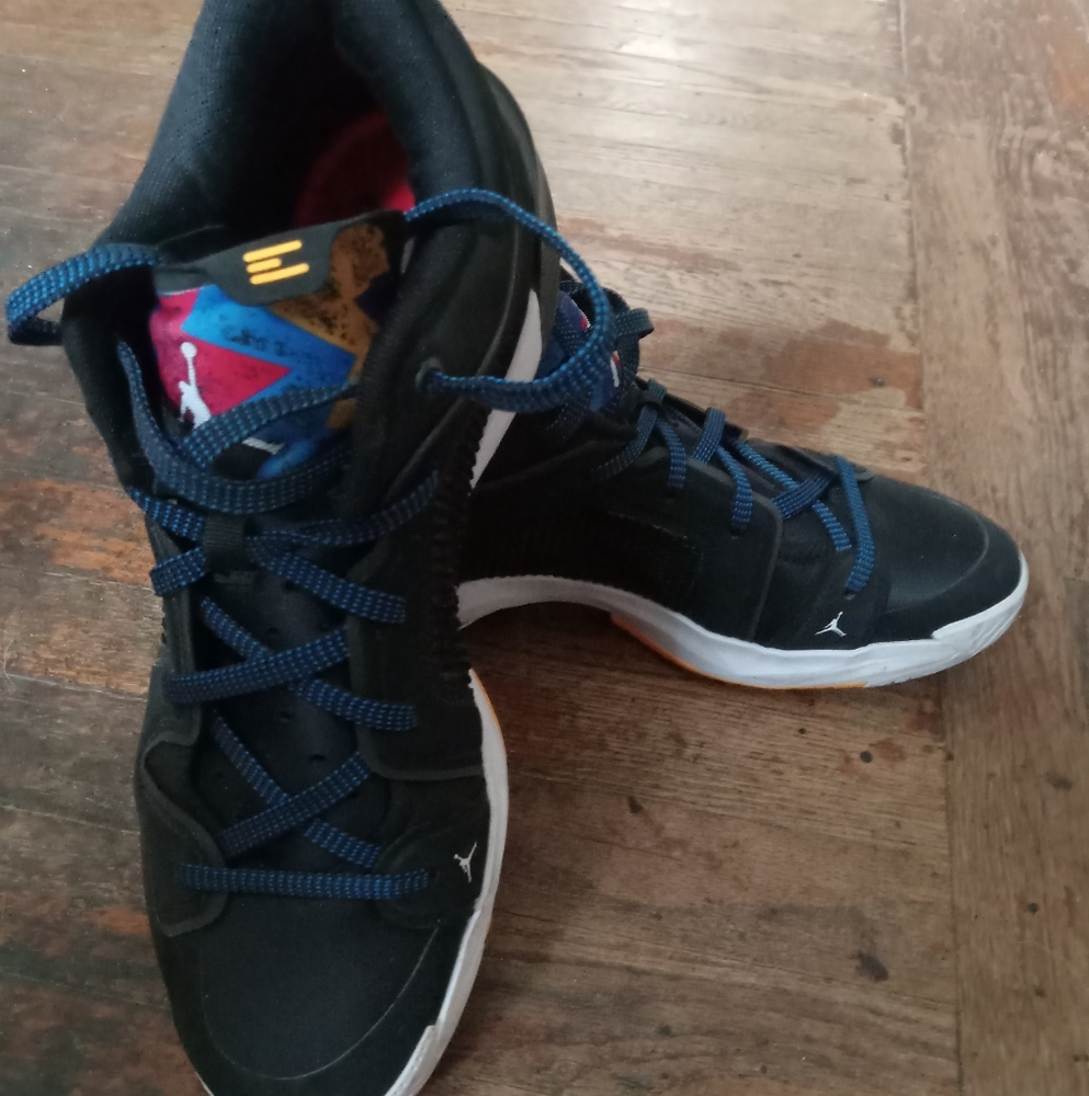 Jordan Black Blue White Multi-Color High-Top Sneakers